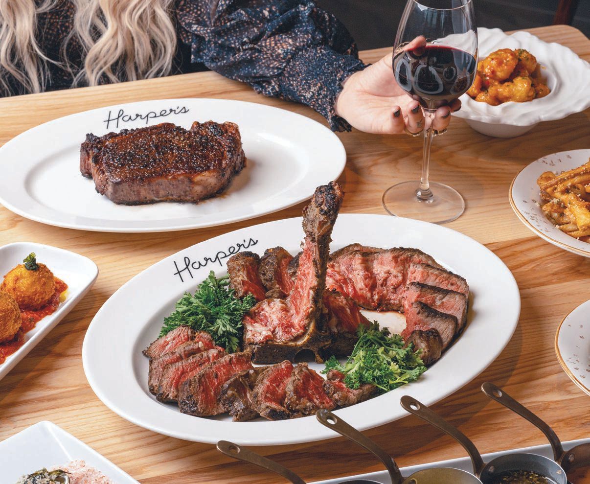 Indulge in hearty steaks from Harper’s. PHOTO BY ASHLEY ESTAVE